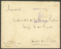 ARGENTINA: Cover Sent By The Police Of The Province Of Buenos Aires To Mar Del Plata In JA/1919, With PORTE PAGO Handsta - Brieven En Documenten