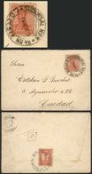 ARGENTINA: Cover Franked With 5c. San Martín Unwatermarked And Cinderella On Back, Used In Buenos Aires, Cancelled: "SUC - Brieven En Documenten