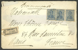 ARGENTINA: Registered Cover Sent From Buenos Aires To Paris On 20/AU/1919, Franked With 3x 12c. San Martín, One Example  - Brieven En Documenten