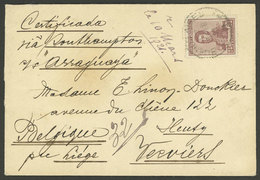 ARGENTINA: Registered Cover Sent From Buenos Aires To Verviers (Belgium) On 3/FE/1921, Franked 24c. San Martin, VF Quali - Briefe U. Dokumente