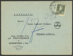 ARGENTINA: Circa 1924: Buenos Aires - Remagen (Germany), Cover With 10c. San Martin W/o Period, Due Mark - Brieven En Documenten