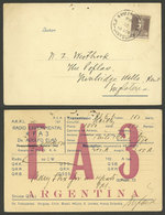 ARGENTINA: QSL Card Sent From Rosario To England On 26/OC/1926, Franked With 2c. San Martin W/o Period, VF Quality - Briefe U. Dokumente