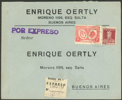 ARGENTINA: Rosario - Buenos Aires SE/1928, Express Cover Franked With 35c., VF Quality - Briefe U. Dokumente