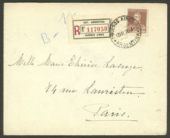 ARGENTINA: Registered Cover Sent From Buenos Aires To Paris On 12/NO/1929, Franked With 24c. San Martin W/o Period, VF Q - Brieven En Documenten