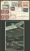 ARGENTINA: 12/OC/1929: Postcard (Sociedad Sportiva) Sent On First Flight Buenos Aires - Miami - New York By Pan American - Briefe U. Dokumente
