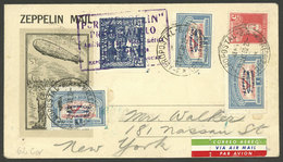 ARGENTINA: Zeppelin Cover Flown From Paraguay To New York In 1930 Via Buenos Aires, With Paraguay Stamps To Pay The Post - Briefe U. Dokumente