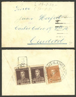 ARGENTINA: Small Cover Used In Buenos Aires On 18/AU/1930, Franked With 1c. And 2x 2c. San Martín W/o Period, VF Quality - Brieven En Documenten