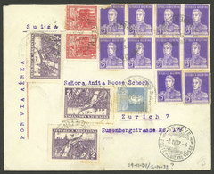 ARGENTINA: Airmail Cover Sent From Buenos Aires To Switzerland On 19/FE/1931, With Spectacular $2.86 Postage, VF Quality - Briefe U. Dokumente