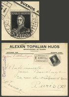 ARGENTINA: Cover With Advertising Corner Card, Sent By Registered Mail From Buenos Aires To Paris On 16/DE/1932, Franked - Brieven En Documenten