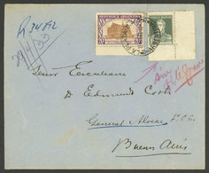 ARGENTINA: 18/AP/1933: La Plata - Buenos Aires, Franked With 10c. San Martín W/o Period With Invisible Wmk Variety + 20c - Brieven En Documenten