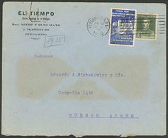 ARGENTINA: Cover Sent From Pergamino To Buenos Aires In MAY/1935, Franked With 10c. San Martin W/o Period, With Cinderel - Briefe U. Dokumente