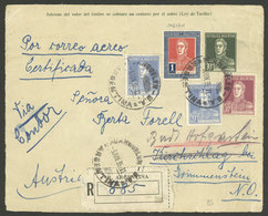 ARGENTINA: Registered 10c. Stationery Cover Fonrt Sent From Buenos Aires To Austria On 3/JUN/1935, Franked With 2x 20c A - Briefe U. Dokumente