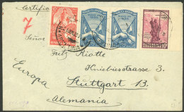 ARGENTINA: 21/JUN/1935: Buenos Aires - Stuttgart (Germany), Registered Cover Franked 50c. With Commemorative Stamps, VF  - Briefe U. Dokumente