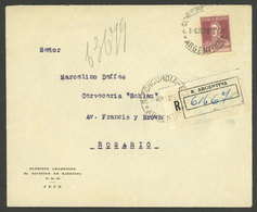 ARGENTINA: Registered Cover Sent From Concordia To Rosario On 8/NO/1935, Franked With 30c. San Martin W/o Period, VF - Briefe U. Dokumente