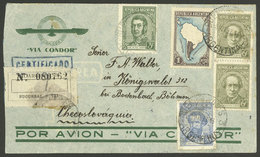 ARGENTINA: Registered Cover Sent From Buenos Aires To Czechoslovakia In MAY/1937, Franked With $1.35, VF Quality - Briefe U. Dokumente