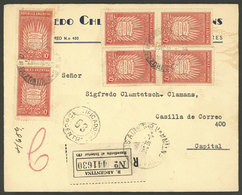 ARGENTINA: Registered Cover Used In Buenos Aires On 2/DE/1938, Franked With 3 Pairs Of 10c. Peace Conference, VF Quality - Briefe U. Dokumente
