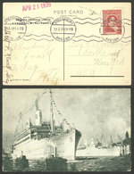 ARGENTINA: PC Sent From Ship "Kungsholm" To New York, Franked With Argentina Stamp Of 10c. And Cancelled In Stockholm On - Briefe U. Dokumente