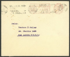 ARGENTINA: Cover Sent From B.Aires To San Isidro On 31/MAY/1939, With 5c. Meter Postage With Advertising For Banco Argen - Briefe U. Dokumente