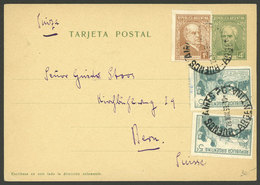 ARGENTINA: 4c. Postal Card Sent From Buenos Aires To Switzerland On 28/NO/1939, Uprated With 1c. Sarmiento + 2x 5c. Hous - Briefe U. Dokumente