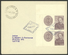 ARGENTINA: Cover Used In Buenos Aires On 13/JUL/1942, With Pair 5c. Estrada With 2 Labels At Left, VF Quality - Briefe U. Dokumente