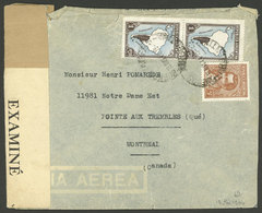ARGENTINA: Cover Sent From B.Aires To Canada On 13/MAY/1944 Franked With $2.05 (including Pair 1P. Map On CHALKY PAPER), - Briefe U. Dokumente