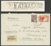 ARGENTINA: 18/AU/1946: Bariloche - Buenos Aires, Express Cover Franked With 60c., Handstamped "TREN ATRASADO", VF Qualit - Brieven En Documenten