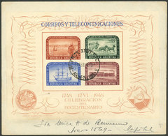 ARGENTINA: Cover Used In Buenos Aires On 11/FE/1949, Franked With Souvenir Sheet (GJ.HB 11), Total Postage $2, VF Qualit - Brieven En Documenten