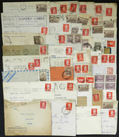 ARGENTINA: Over 40 Covers And Fronts Used Between Circa 1954 And 1959, Franked With Stamps Of "Proceres & Riquezas II" B - Brieven En Documenten
