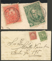 ARGENTINA: 13/AP/1888: Buenos Aires - Santa Fe, Note Franked With 1c. Little Envelope (GJ.78) + 2c. Vicente López Type I - Brieven En Documenten