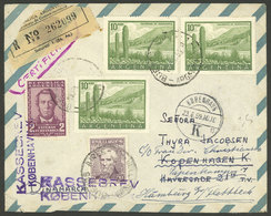ARGENTINA: Registered Cover Sent From Buenos Aires To Denmark In 1959, And From There Forwarded To Hamburg (Germany), Fr - Brieven En Documenten