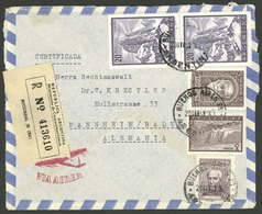ARGENTINA: Registered Airmail Cover Sent From Buenos Aires To Mannheim Baden (Germany) On 20/AU/1959, Franked With 20c., - Brieven En Documenten