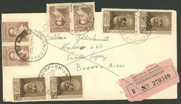 ARGENTINA: Cover Sent From Mar De Ajó To Buenos Aires By COD Service On 1/DE/1959, Franked $10 With Stamps Of Próceres & - Brieven En Documenten