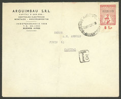 ARGENTINA: 27/AP/1961: Buenos Aires, Cover Franked With Revenue Stamp (not Value), With Due Mark, VF Quality - Brieven En Documenten