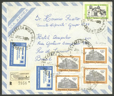 ARGENTINA: Registered Airmail Cover Sent From Buenos Aires To Rio De Janeiro On 6/DE/1978, Franked With 4x $100 Colón Th - Brieven En Documenten