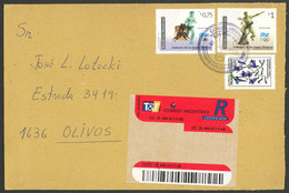 ARGENTINA: Registered Cover Sent From Bahía Blanca To Olivos In MAR/1996, With MIXED POSTAGE Of A10000 And $1.75, VF Qua - Briefe U. Dokumente