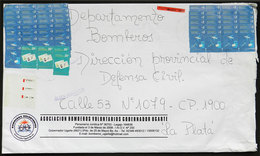 ARGENTINA: Registered Cover Sent From Gobernador Ugarte To La Plata In 2014, Franked With 4x 25c. New ID Card And 53x $2 - Briefe U. Dokumente