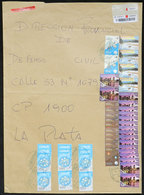 ARGENTINA: Registered Cover Sent From Francisco Madero To La Plata On 4/AP/2014, Franked With 12x 50c. "Argentina Connec - Briefe U. Dokumente