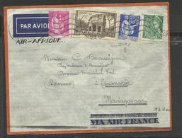 Poste Aérienne Lettre Air France Ref. 14  Brest  Tananarive Madagascar 5.1.39 - 1927-1959 Cartas & Documentos