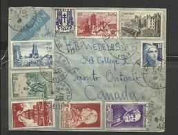 Poste Aérienne Lettre Ref. 21 Lyon  Monplaisir (Rhône) Toronto Canada 29.3.49 - 1927-1959 Lettres & Documents