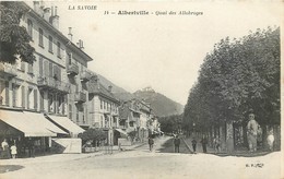 CPA  73 Savoie Albertville Quai Des Allobroges Café Cycliste Non Circulée - Albertville