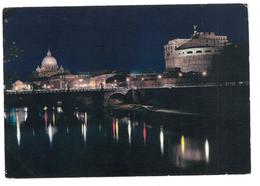 Lazio  Roma  Di Notte Il Tevere Viaggiata 1971 Condizioni Come Da Scansione - Fiume Tevere