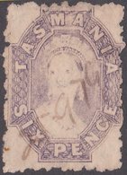 CLASSIC TASMANIA 6d CHALON REVENUE USE - Used Stamps