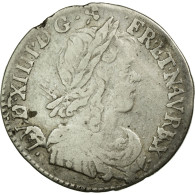 Monnaie, France, Louis XIV, 1/12 Ecu à La Mèche Longue, 1653, Montpellier, TB - 1643-1715 Louis XIV Le Grand