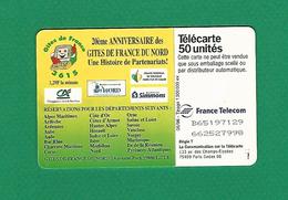 VARIÉTÉS FRANCE TÉLÉCARTE  06 / 1996  GITE DE FRANCE NORD    F659 970 PUCE GEM1A   50 UNITÉ UTILISÉE - Variëteiten