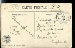 Carte-vue: Officier Observant Le Tir ... ; Obl. Postes Militaires 6 Le  08/12/1915 Vers Londres (GB) - Armada Belga