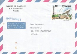 Rwanda 1989 Kigali Telecommunication Satellite Dish Tower Cover - Used Stamps