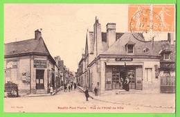 NEUILLE PONT PIERRE / RUE DE L'HOTEL DE VILLE .... / Carte écrite En 1924 - Neuillé-Pont-Pierre