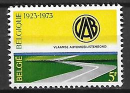 BELGIQUE     -  1973  .  Y&T N° 1682 * .  Automobile Club - Unused Stamps