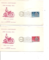 Police ( 2 FDC Du Pakistan De 1961 à Voir) - Police - Gendarmerie