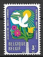 BELGIQUE     -  1974  .  Y&T N° 1700 * .  Protection De L' Environnement  /  Fumées Nocives  /  Pollution / Soleil. - Unused Stamps